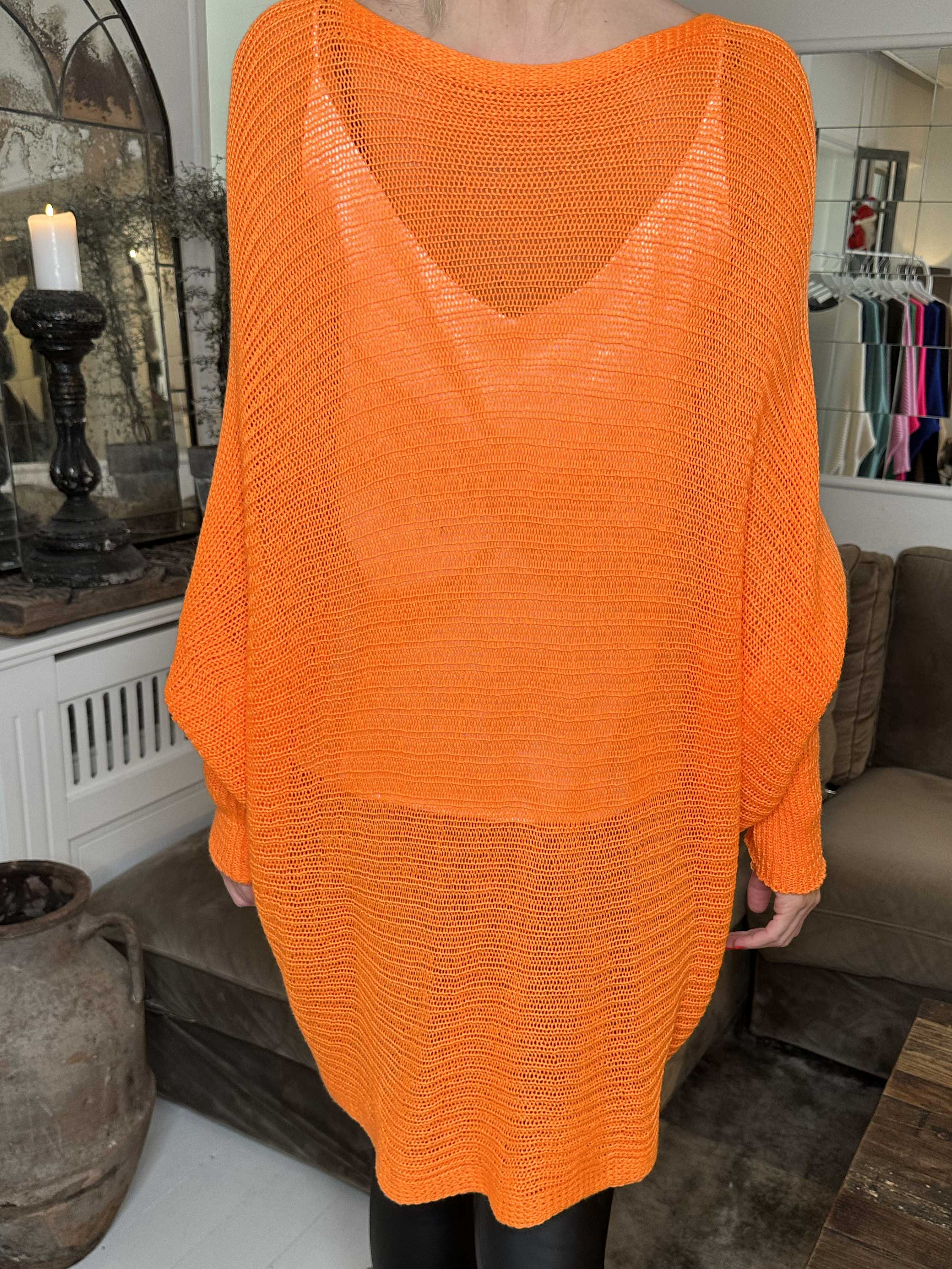 Gabbi - Oversized strik med flagermusærmer